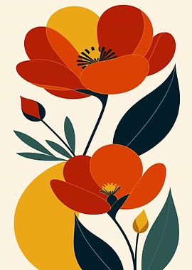 Red Flower Illustration