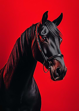 Black Horse Portrait