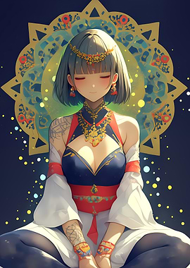 Anime Girl in Traditional Attire