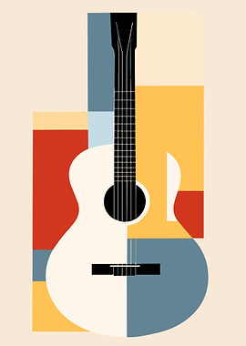 Abstract Guitar Art