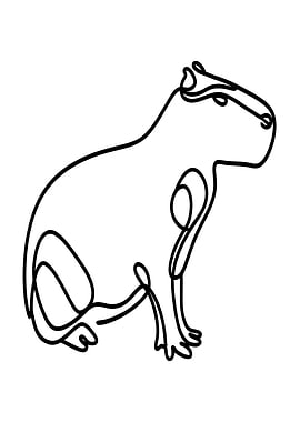 Capybara Line Art