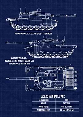 Leclerc Main Battle Tank Blueprint