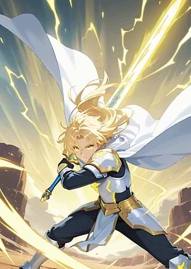 Anime Knight with Sword 2