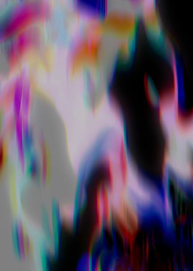 Colorful Modern Abstract Glitch Art