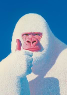 White Gorilla Thumbs Up