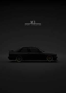 Black BMW M3 E30 Evo 3