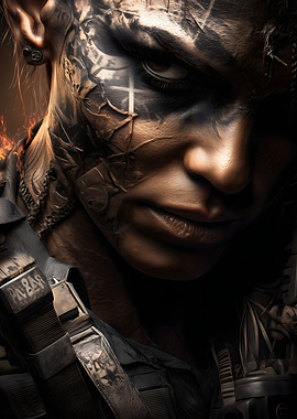 Warrior Woman Portrait