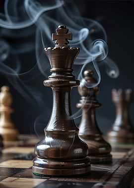 Chess Queen in Smoke