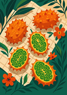 Horned Melon – A Stylized Tablescape