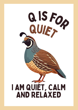 Quail Alphabet Print