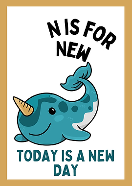 Narwhal Alphabet Poster