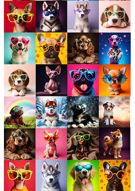 Cute Puppies in Sunglasses