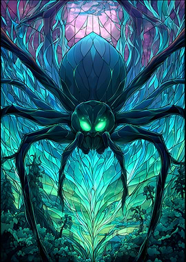 Stained Glass Spider