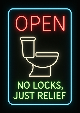 Neon Toilet Sign