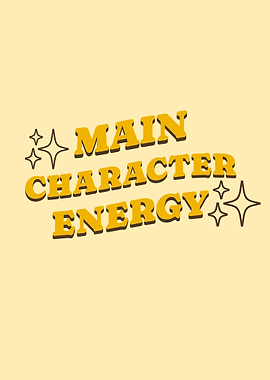 Main Character Energy Positive Affirmations Yellow