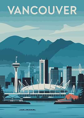Vancouver Skyline Poster