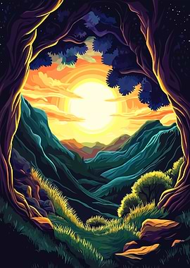 Sunset Mountain View