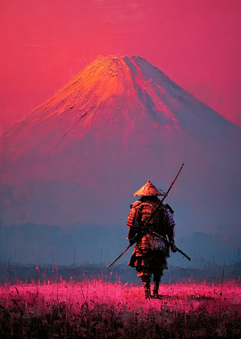 Samurai and Mount Fuji