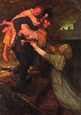 Fireman Rescuing Children