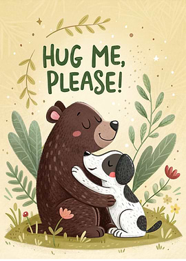 Bear and Dog Hug