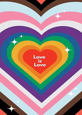 Love is Love Rainbow Heart