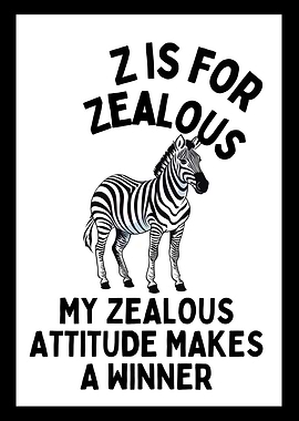 Zebra Alphabet Poster