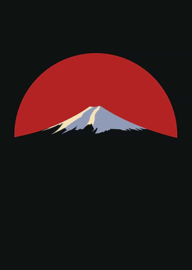 Mount Fuji Minimalist Art