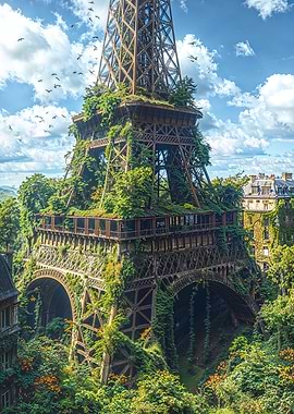 Eiffel Tower Overgrown
