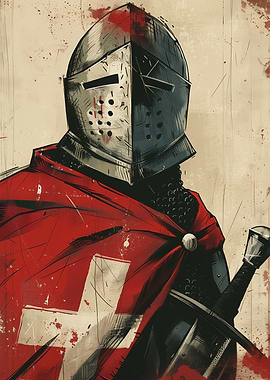 Crusader Knight Illustration
