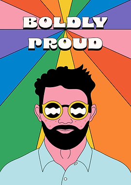 Boldly Proud Man Illustration