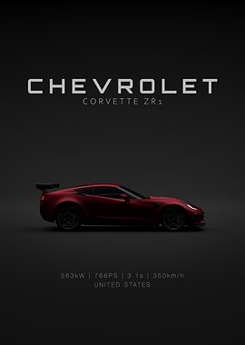 Chevrolet Corvette C7 ZR1 - Red Specs