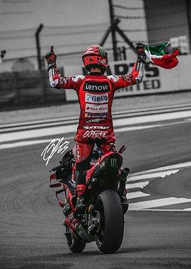 Francesco Bagnaia Victory Celebration