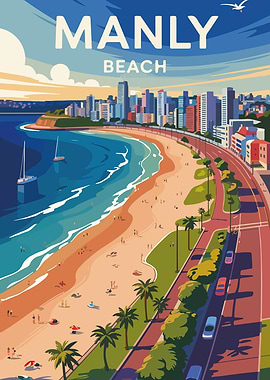 Manly Beach Cityscape