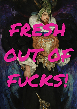 Fresh Out of Fucks Altered Vintage Art