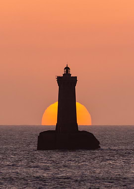 Lighthouse Sunset Silhouette