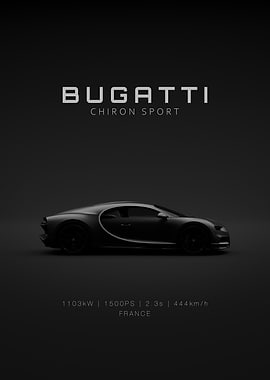 Bugatti Chiron Sport - Black - Specs