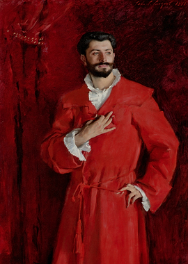 Man in Red Robe Portrait
