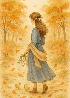 Autumn Walk with Chicks