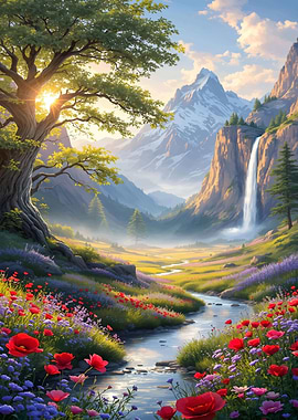 Mountain Valley Landscape