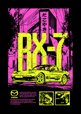 mazda RX-7 Japanese Street Art