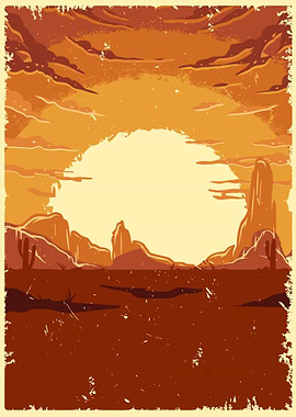 Sunset Desert Landscape