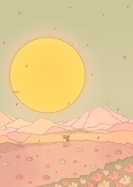 Sunset Mountain Landscape