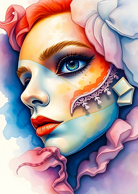 Abstract portrait of a woman