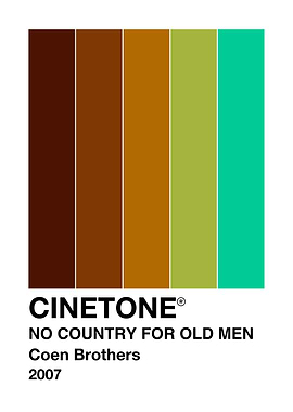 No Country for Old Men Color Palette CINETONE Poster