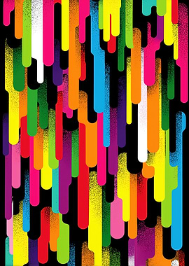 Abstract Colorful Drips