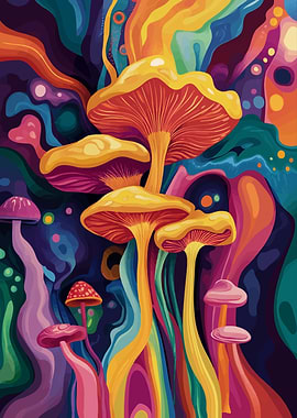 Psychedelic Mushroom Art