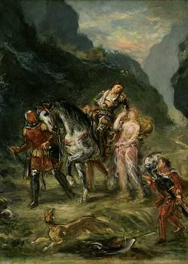 Knight and Lady in Landscape