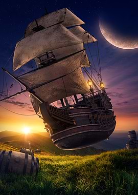 Flying Galleon Sunset