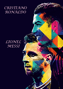 Messi vs Ronaldo Pop Art