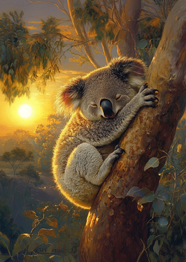 Koala Sunset Slumber